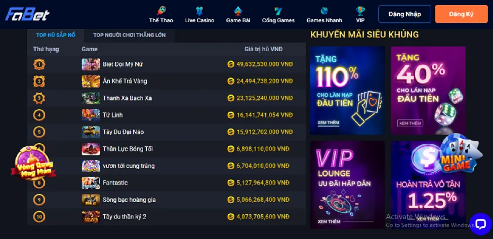 Trò chơi casino trực tuyến mới vn69